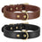 Durable Leather Dog Collar Real Leather Dog Collars Adjustable For Medium Large Dogs German Shepherd Training Hunting Brown