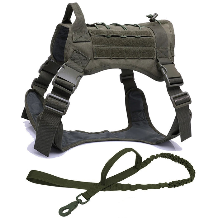 Tactical Dog Harnesses Pet Training Vest Military Dog Harness Leash Collar For Small Medium Large Dogs Walking Hunting