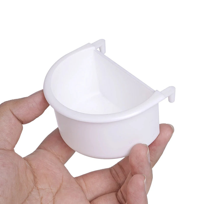 Bird Food Water Bowl Feeding Cup Bird Pigeons Canary Cage Feeder Parrot Pet Aviary Stainless Steel Hooks Drinker Box Container