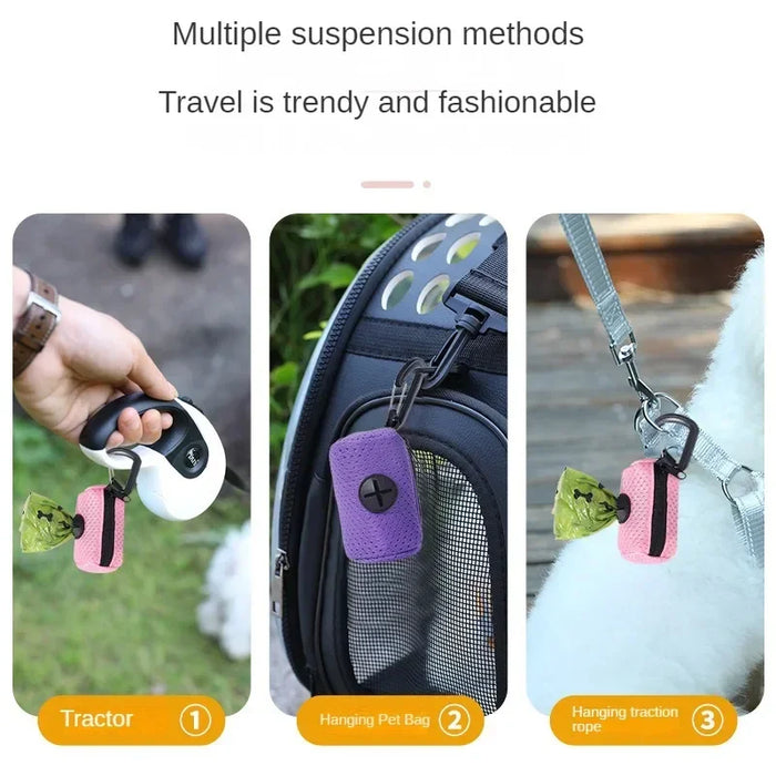 Dog Poop Bag Carrier Portable Pet Waste Bag Dispenser Luxury Stylish Dog Garbage Holder Dispensers Cleaning Supplies