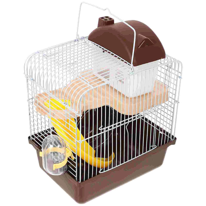 Double Layer Acrylic Pet Cage Includes Exercise Wheel Water Bottle Villa Cage For Animals Hamster House Chinchilla Habitat Home