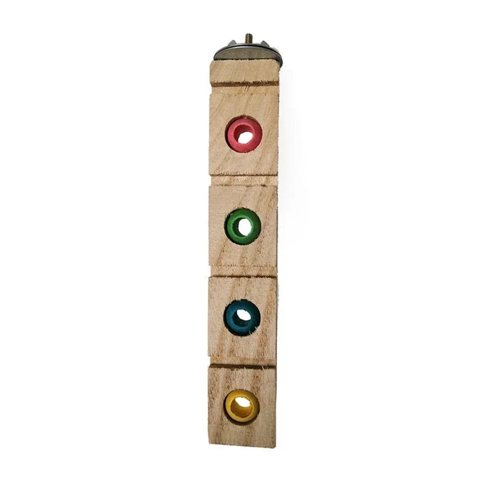 Parrots Perches Stand 19.5/29/33.5cm Wooden Bird Training Standing with Colorful Chewable Bead Multifunction Pet Birds
