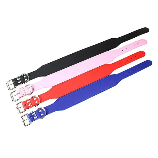 Big Dog Collars Durable Microfiber Leather for Large Dog Pitbull Husky Tibetan Mastiff Leashes Black Pink blue Red Pet supplies