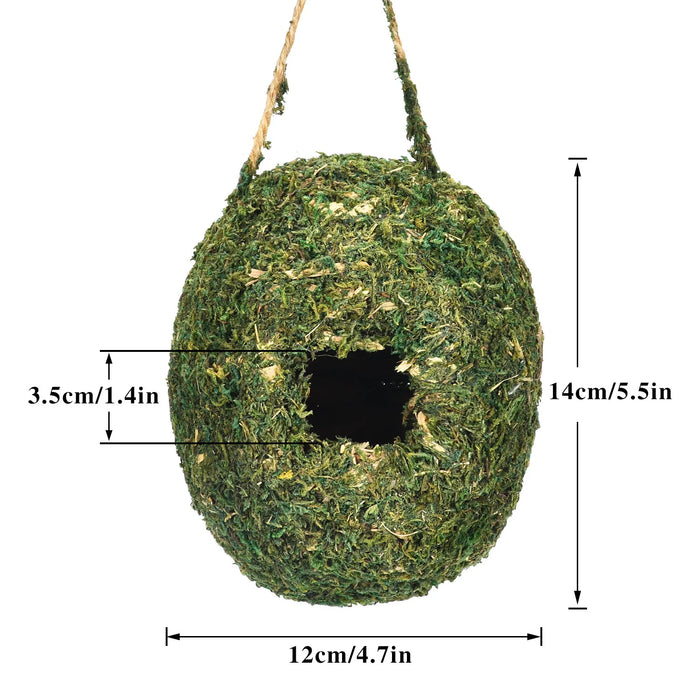 Unique Birdhouse Comfortable Birdhouse Hand-woven Natural Grass Hummingbird House for Garden Outdoor Decoration Window Hideaway