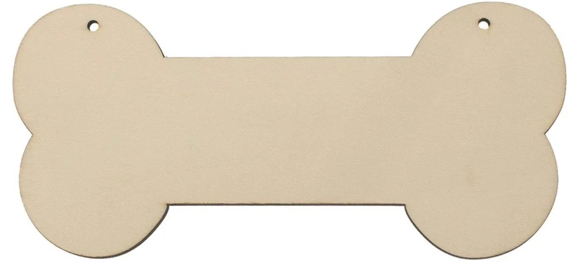 Dog Bone Wooden Blank Hanging Wood Sign, DIY Craft, Painting Project Dog Bone Wood Sign with Rope Door Wall Art, Party Decor