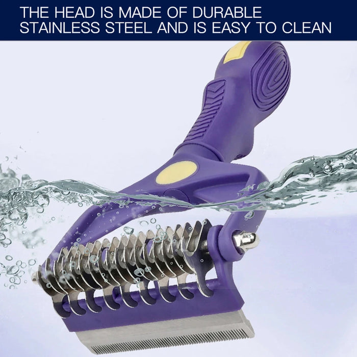 Dog Grooming Brush, Dematting Comb for Dogs Cats  Undercoat Rake for Thick Hair Pets Hair Removal Comb Pet Grooming Rake
