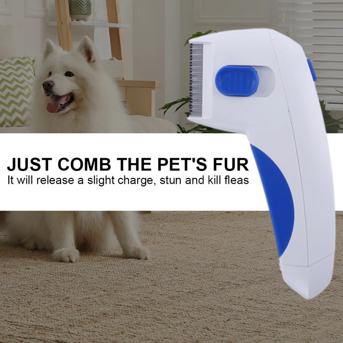 Safe Electric Flea Zapper Comb for Pets - Chemical-Free Solution for Flea Removal
