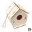 Wooden DIY Bird Nest House Outdoor Hanging Birdhouse Box For Hummingbird Outdoor Cages Garden Yard Decoration 2025