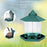 1pcs Wild Bird Feeder Hanging Hexagonal Roof Pavilion Semi-Automatic Bird Feeder Garden Courtyard Exterior Decoration