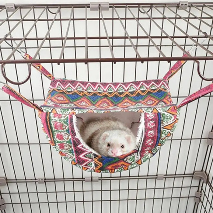 Ferret Hammock Warm Guinea Pig Hammock for Pets Play and Rest Small Animal Bed Cage for Chinchilla Parrot Sugar Glider Ferrets