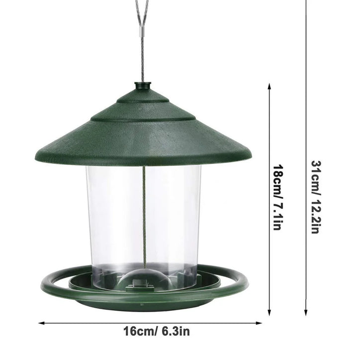 Hanging Wild Bird Feeder Outdoor Pet Food Dispenser Multiple Holes Bird Feeder Automatic Foot Feeding Tool for Flying Animals