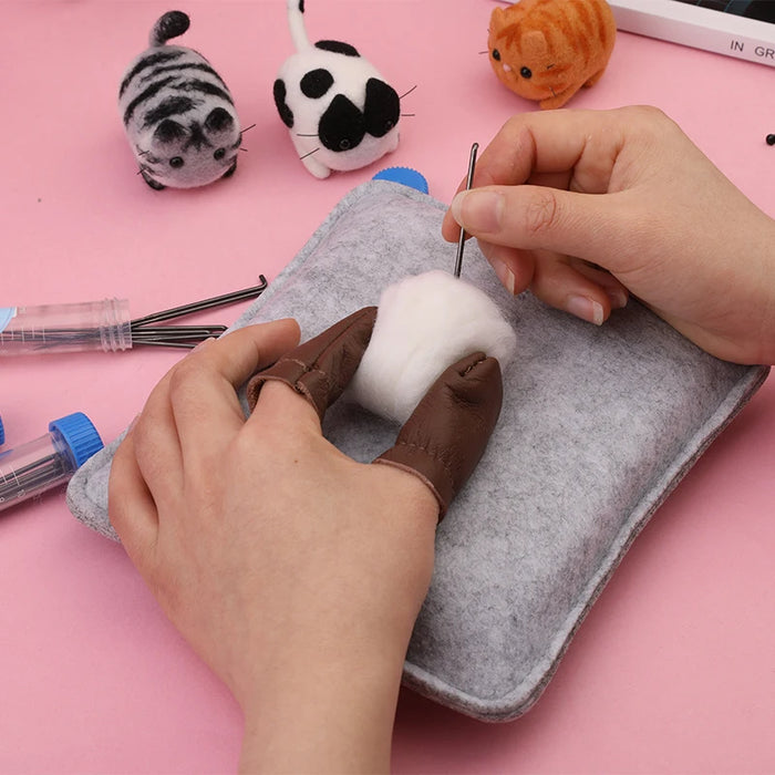 KRABALL Cat Wool Felting Non-Finished Cute Animal Material Package For Doll Toy Handmade DIY Craft For Child Gift