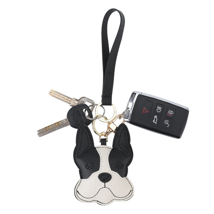Leather Doggy Keychain Charm & Dog Lover Gift  Puppy Doggie Lover Accessories