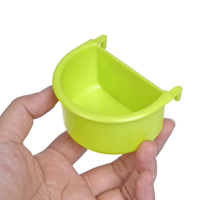 Bird Food Water Bowl Feeding Cup Bird Pigeons Canary Cage Feeder Parrot Pet Aviary Stainless Steel Hooks Drinker Box Container