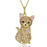 Exquisite Cute Yorkshire Pendant Necklace Women's Elegant Pet Puppy Jewelry Animal Accessories Birthday Gifts for Dog Lovers