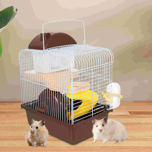 Double Layer Acrylic Pet Cage Includes Exercise Wheel Water Bottle Villa Cage For Animals Hamster House Chinchilla Habitat Home