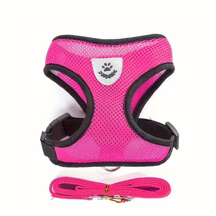 Cat Harness Adjustable, Escape-Proof Breathable Mesh with Reflective Vest  5-Foot Leash - Safe, Durable Outdoor Adventures