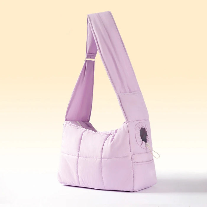 Pet Carrier Shoulder Bag Cat Carrier Sling Bag Winter Outdoor Puppy Travel Bag Portable Warm Cat Walking Bag