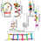 7PCS  Parrot Toy Bird Cage Accessories Bird Accessories Stair Mirror Swing Bell Bird Toy