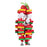 Pet Bird Chewing Toy Colorful Wooden Blocks Acrylic Beads Parrot Toy Bite Bridge Bird Tearing Toy Cockatiels Training Hang Swing