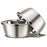 Stainless Steel Dog Feeders 20cm 24cm 28cm 30cm Round Water Food Bowl for Small Medium Large Dogs Pet Supplies