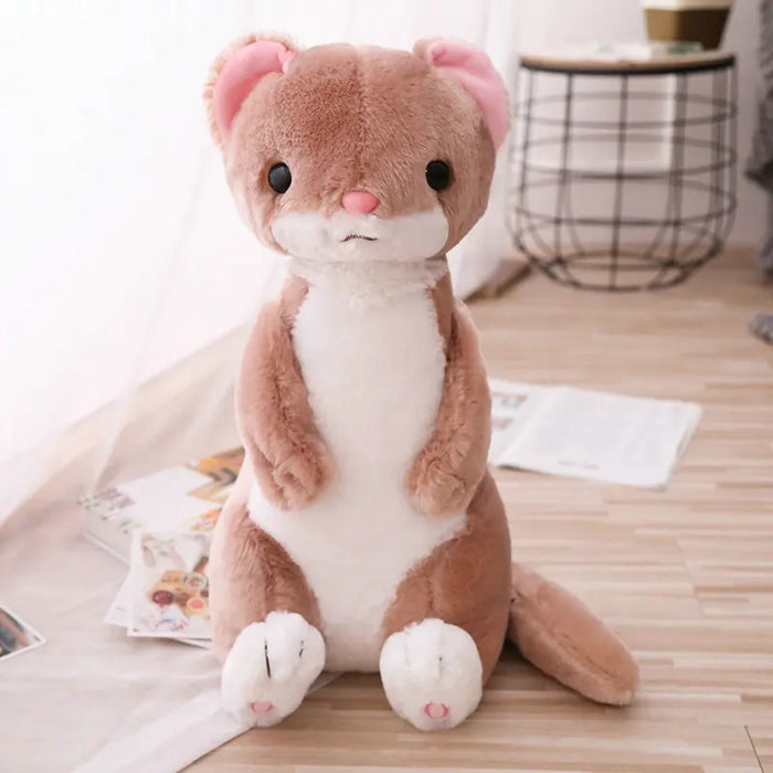50cm Cute Ferret Plush Toy Soft Stuffed Cartoon Animal Ferret Dolls Bedroom Home Decoration Girls Christmas Gifts